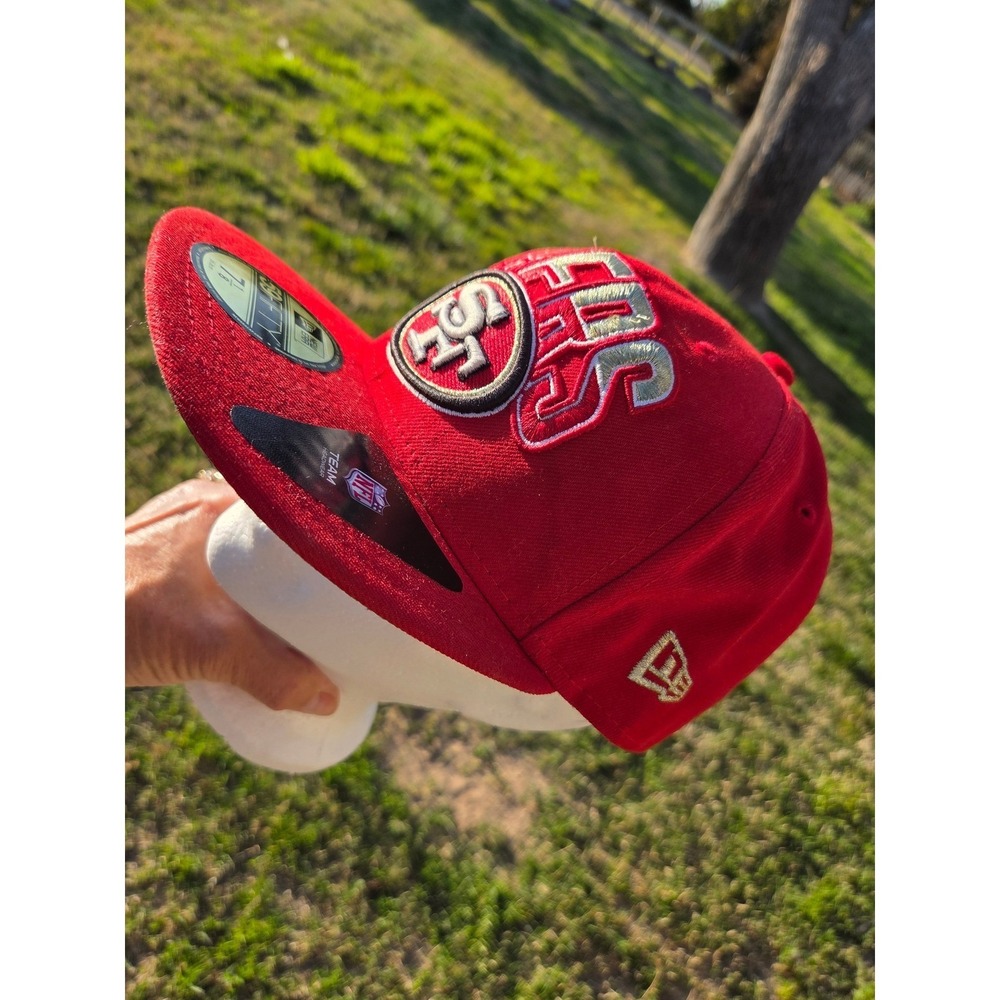 New Era 59FIFTY San Francisco 49ers Fitted Hat Red Size 7 1/8 NFL Cap Mens